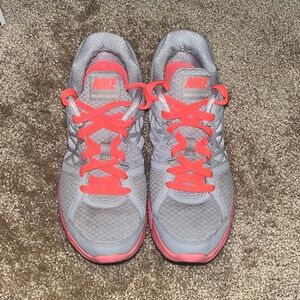Nike Gray and Coral Running Shoes (Used)